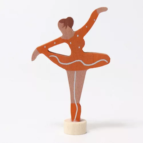 Grimm's festett fa gyertya, ballerina (narancssárga)