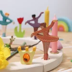 Grimm's festett fa gyertya, ballerina (narancssárga)