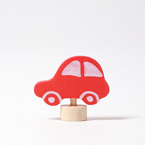 Grimm's festett fa gyertya piros autó