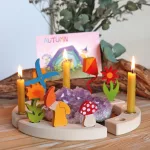 Grimm's festett fa gyertya ősz törpe