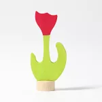 Grimm's festett fa gyertya piros tulipán