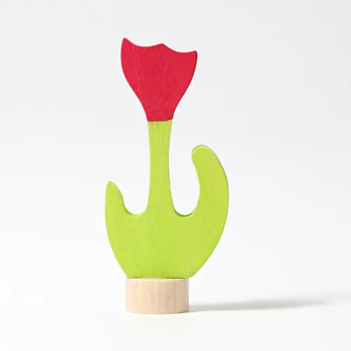 Grimm's festett fa gyertya piros tulipán