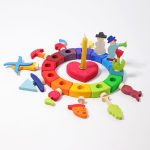 Grimm's festett fa gyertya Matrjoska baba, csillaggal