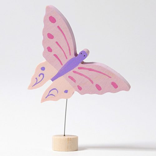 Grimm's festett fa gyertya pink pillangó