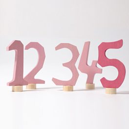 Grimm's díszítő számok (1-5, pink) - Modell 1-es