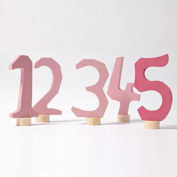 Grimm's díszítő számok (1-5, pink) - Modell 1-es