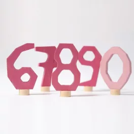 Grimm's díszítő számok (6-0, pink) - Modell 6-os