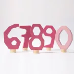 Grimm's díszítő számok (6-0, pink) - Modell 8-as