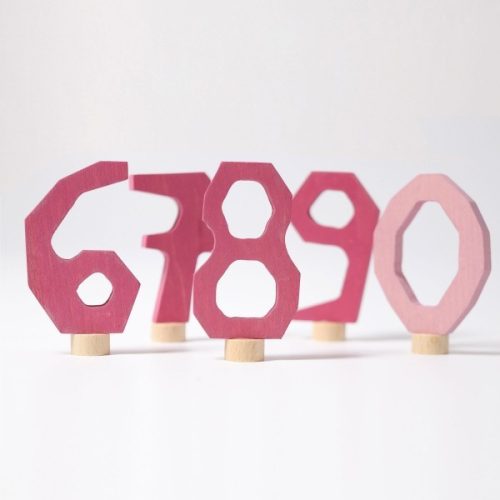 Grimm's díszítő számok (6-0, pink) - Modell 9-es