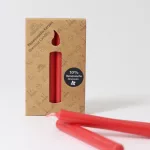 Grimm's piros méhviasz gyertya - 12 db