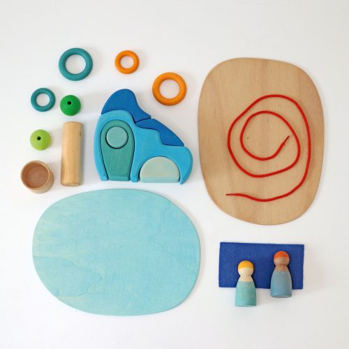 Grimm's mini világ TENGER fa játékkészlet