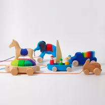 Grimm's húzható teherautó építőkockákkal