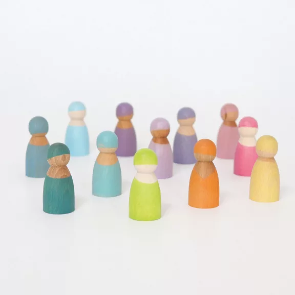 Grimm's 12 pasztell szivárvány fa figura Grimm's 12 pasztell szivárvány fa figura