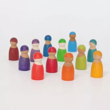 Grimm's 12 szivárvány fa figura