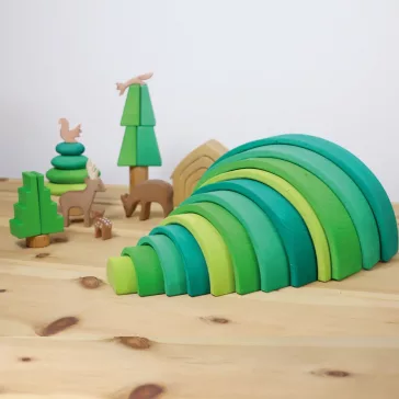   Grimm's nagy szivárvány építő Forestgreen - Greenopia