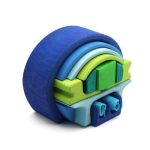 Grimm's hordozható babaház, zöld-kék