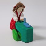 Grimm's hordozható babaház, zöld-kék