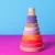 Grimm's neon pink Montessori torony fa építőjáték