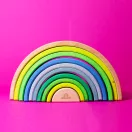 Grimm's neon zöld szivárvány fa építőjáték 10 darabos Grimm's neon zöld szivárvány fa építőjáték 10 darabos