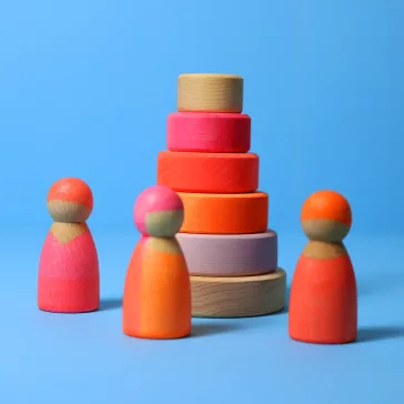Grimm's neon barátok - fababák pink