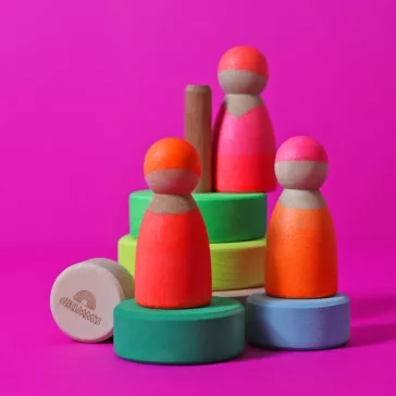 Grimm's neon barátok - fababák pink