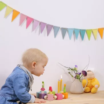 Grimm's fa girland, pasztell színben