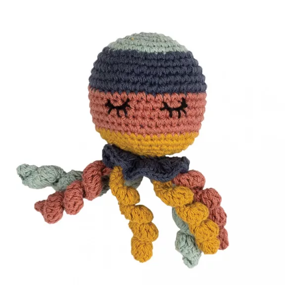 Hoppa horgolt octopus csörgő Hoppa horgolt octopus csörgő