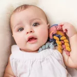 Hoppa horgolt octopus csörgő