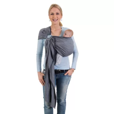 Hoppediz Ring Sling karikás kendő(London fekete-fehér)