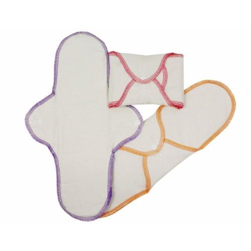 Imse éjszakai mosható betét - Natural/Színes szegés (1 db)