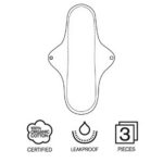 Imse éjszakai mosható betét - Natural/Színes szegés (1 db)