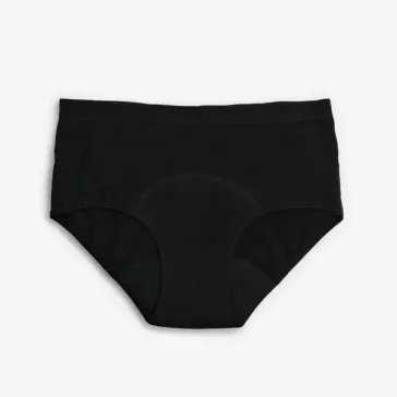   Imse hipster menstruációs bugyi, közepes vérzéshez - Fekete (L)