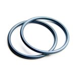 Karikák hordozókendőhöz, 87 mm, 1 pár - Szín ezüst