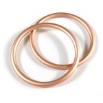 Karikák hordozókendőhöz, 87 mm, 1 pár - Szín rosé-gold