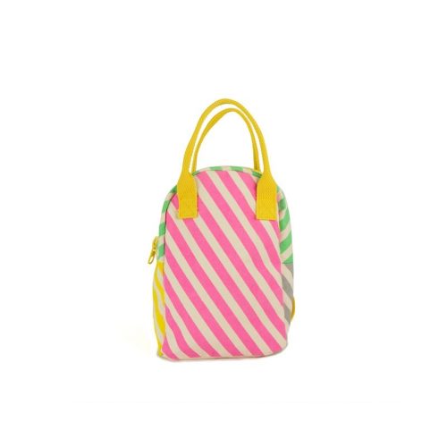 Cipzáros uzsonnás táska/hátizsák, Candy Stripe