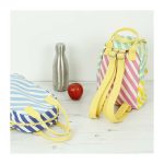 Cipzáros uzsonnás táska/hátizsák, Candy Stripe