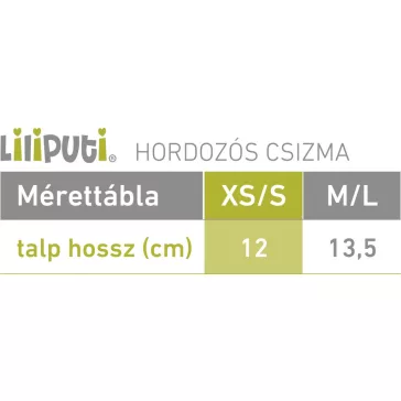 Liliputi hordozós csizma - Forest Green - Méret XS-S