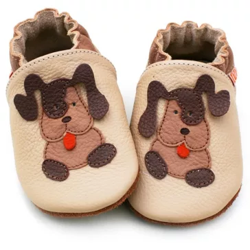 Liliputi puhatalpú cipő - Beige Doggies - Méret M