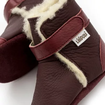 Liliputi puhatalpú csizma - Burgundy - Méret XL