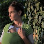 Liliputi rugalmas babahordozó kendő - Apple Green