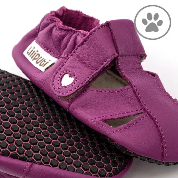 Liliputi paws puhatalpú szandál - Fuchsia - M