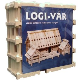 Logi-vár fa építőjáték, 86 darabos