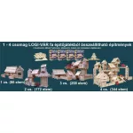 Logi-vár fa építőjáték, 86 darabos