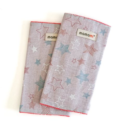 Mamami pántvédő kétoldalas hordozóra - szürke-korall