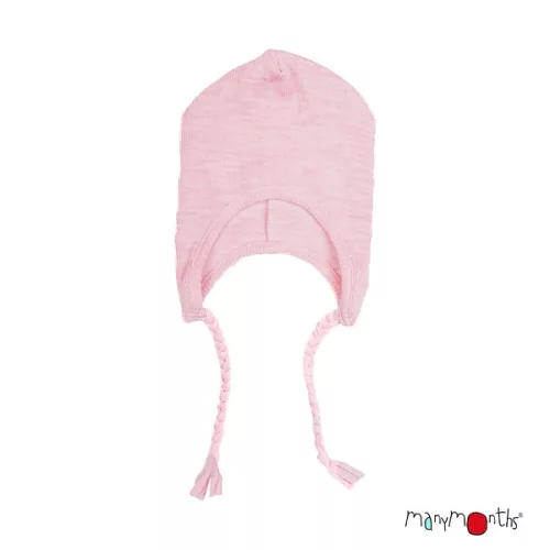 ManyMonths gyapjú megkötős sapka - Stork Pink