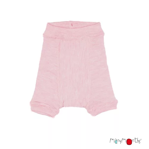 ManyMonths gyapjú Shorties - Earth Red / Stork Pink