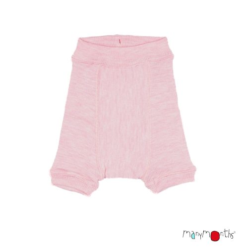 ManyMonths gyapjú Shorties - Earth Red/Stork Pink