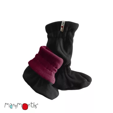   ManyMonths merinói gyapjú hordozós csizma, dark cerise - Méret 0-6/9 hó 