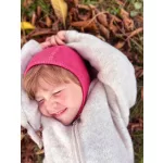 ManyMonths gyapjú űrhajós sapka Pop pink - Méret 0-3/4 hó Newcomer