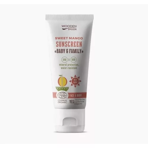 Wooden Spoon Bio naptej és testápoló  mangóval SPF50 (100ml)